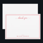 Thank You Script Calligraphy Wedding  Card<br><div class="desc">Simple Script Calligraphy Wedding Thank You Note Card</div>