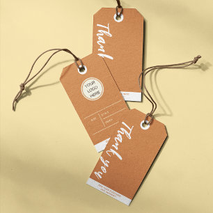 Thank You Script Clothing Price Business Logo Gift Tags