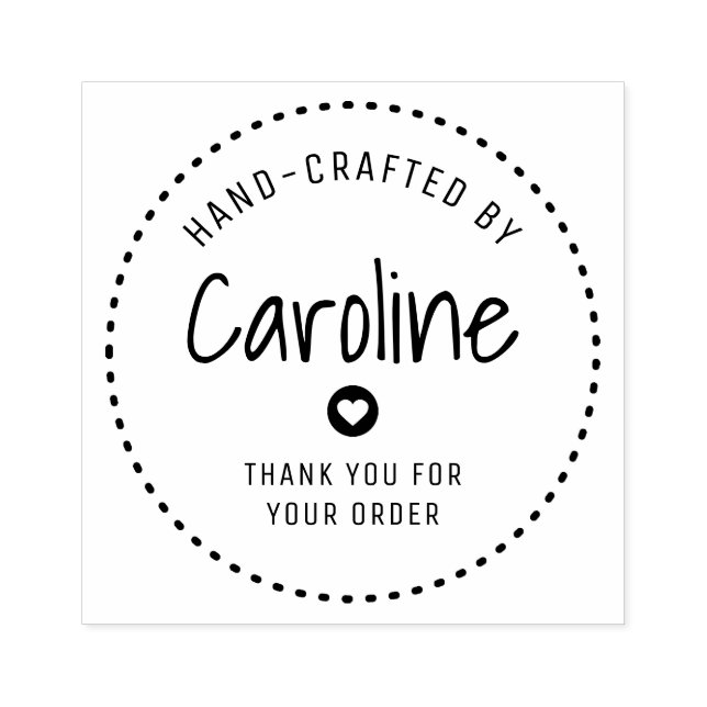 thank you script handmade rubber stamp (Imprint)