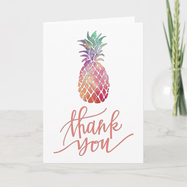 thank you script pineapple card (Front)