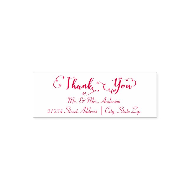 Thank You Script - Self Inking Address Stamp (Design)