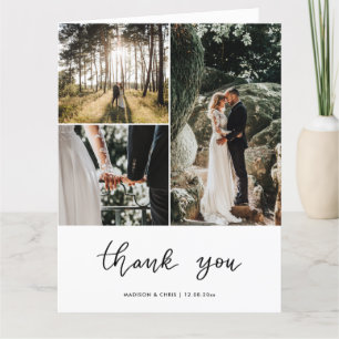Thank You Script Wedding Photo Collage