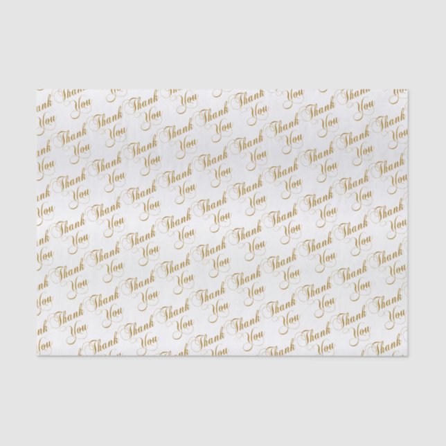 Thank You Script Word Pattern Tissue Paper (Front)