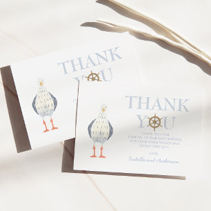 Thank You Seagull Nautical Baby Shower Card