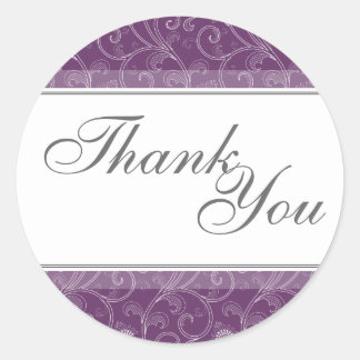 Thank You Seal - Deep Purple Victorian Wedding