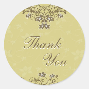 Thank You Seal - Gold Floral Chandelier