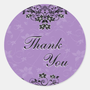 Thank You Seal - Lavender Purple Chandelier Floral