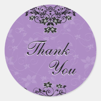 Thank You Seal - Lavender Purple Chandelier Floral