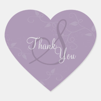 Thank You Seal - Lavender Purple Monogram Wedding