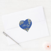 Thank You Seal - Royal Blue & Gold Floral Wedding (Envelope)