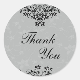 Thank You Seal - Slate Grey Chandelier Floral
