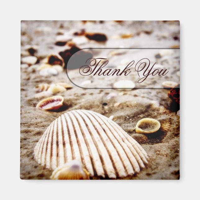 Thank You Seashells Beach Magnet (Front)