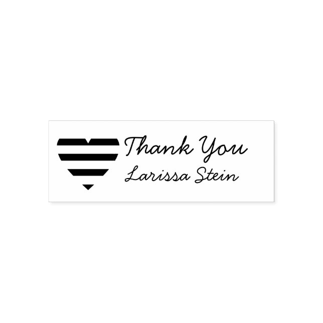 thank you self-inking stamp with name (s) (Design)