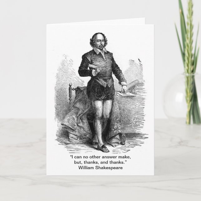 Thank You, Shakespeare style! You Card (Front)