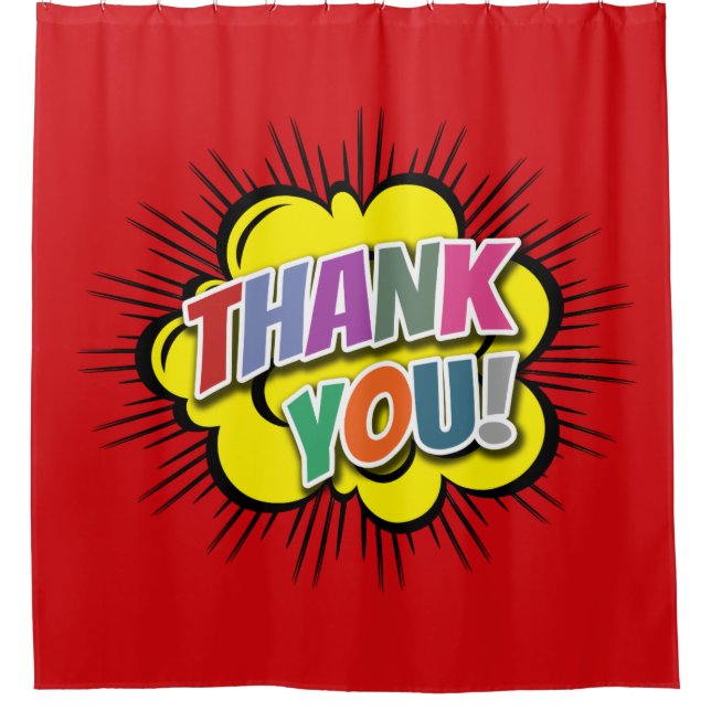 Thank You Shower Curtain (Front)