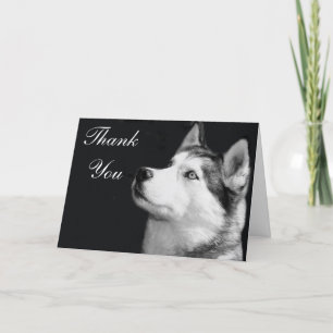Thank You Siberian Husky Greeting Card