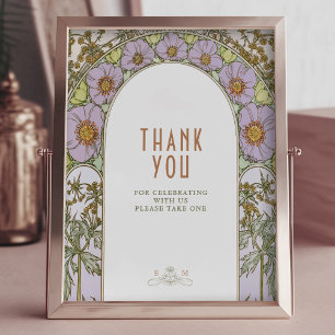 Thank You Sign Guests Vintage Art Nouveau by Mucha