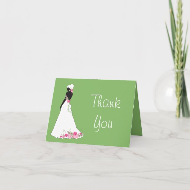 Thank You Silhouette Bride Card (Front)