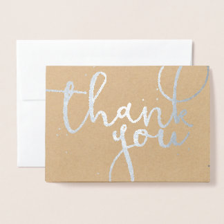 Thank You Silver Foil Card