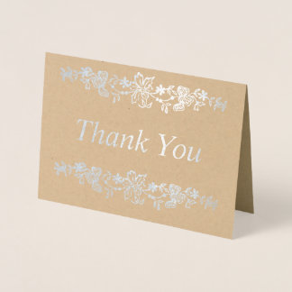 Thank You Silver Foil Card