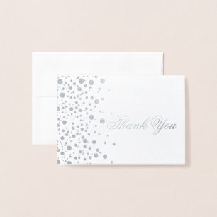 Thank You Silver Foil Dots Card