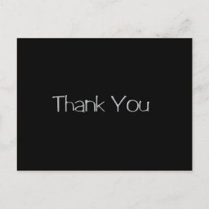 Thank You Silver Postcard