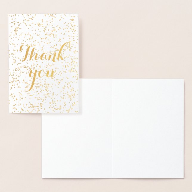 Thank You Simple Blank Sprinkles White Foil Card (Display)