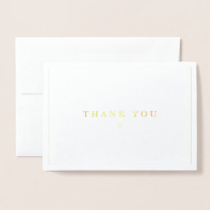Thank You simple calligraphy Gold Foil Card