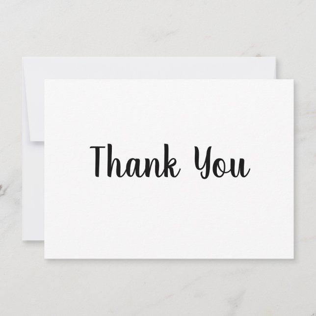 thank you simple minimal text style card (Front)