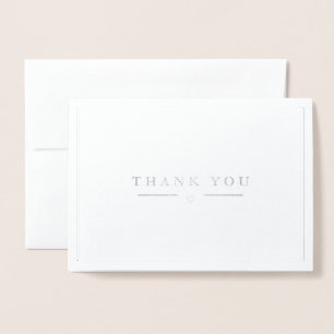 Thank You simple Modern Silver Foil Card