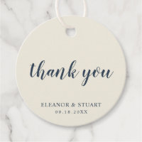 Thank You Simple Solid Colour Ivory Wedding