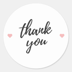 Thank You Sitcker Classic Round Sticker