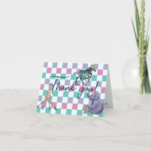 Thank you skating baby shower cards 