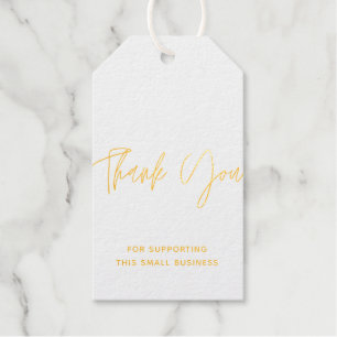 'Thank You' small business gold foil Gift tags