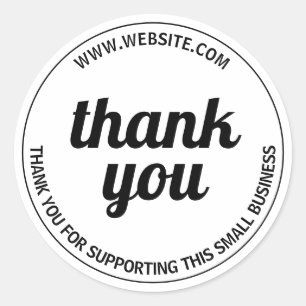 Thank You Small Business Support Classic Round Sti Sticker