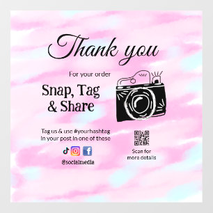 Thank you snap tag share media camera add socials