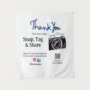 Thank you snap tag share media camera add socials tapestry