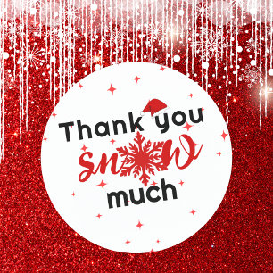 Thank you snow much Christmas business Sticker