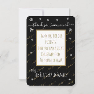 Thank You Snow Much Christmas Custom Personalised Card