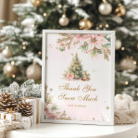Thank you snow much Christmas tree baby shower