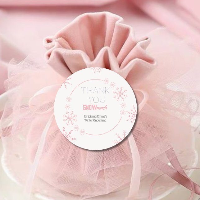 Thank You Snow Much Classic Round Sticker (Creator Uploaded)