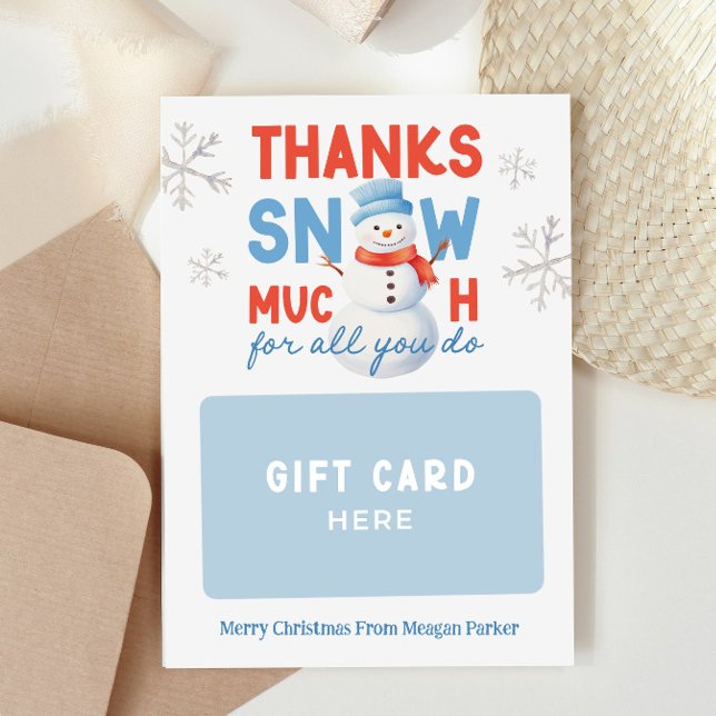 Thank You Snow Much Holiday Gift Card Holder (Creator Uploaded)