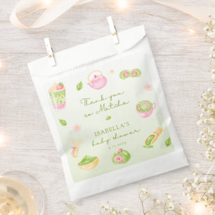 Thank you so Matcha Tea Baby Girl Shower Favour Bags