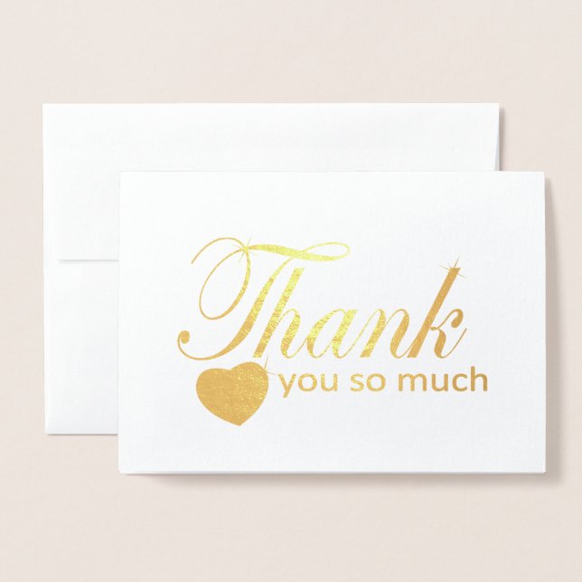 Thank You So Much Foil Card (Front With Envelope)