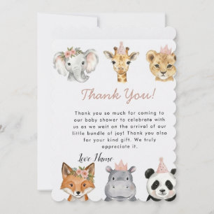Thank you so much for coming to our baby shower... card