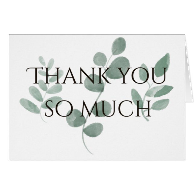 Thank you so much - greenery (Front Horizontal)