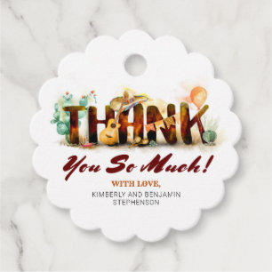 Thank You So Much Mexican Style Favour Tags
