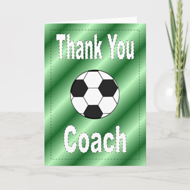 Thank You Soccer Coach Card (Front)