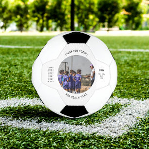 Thank You Soccer Coach Custom Team Photo & Names  Ball