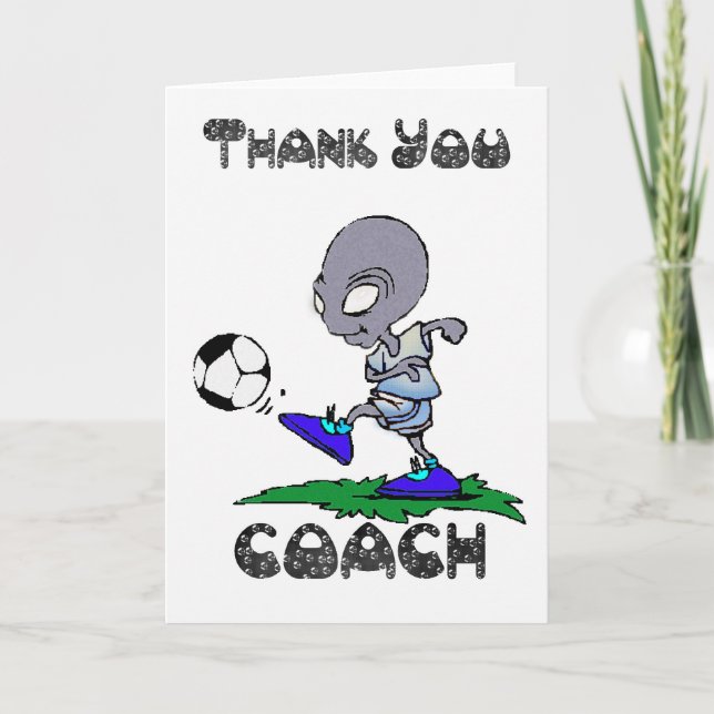 Thank you Soccer Coach, Football Coach Card (Front)